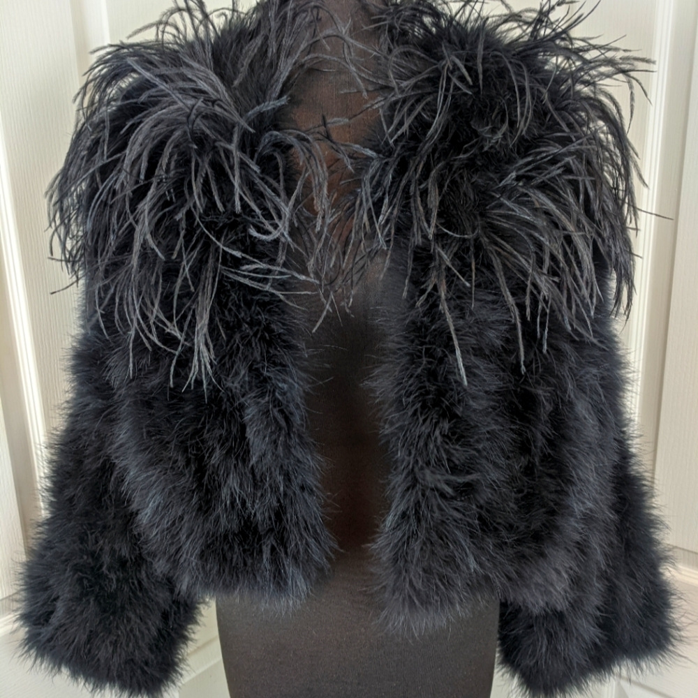Ostrich feather coat
